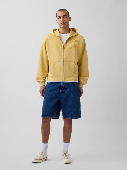 Hardal Keith Haring Heavyweight Crop Fermuarlı Sweatshirt