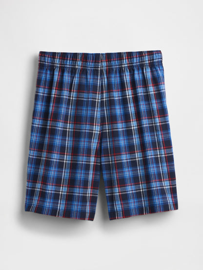 Yeşil Çocuk Geri Dönüştürülmüş Boxer Pijama Şortları