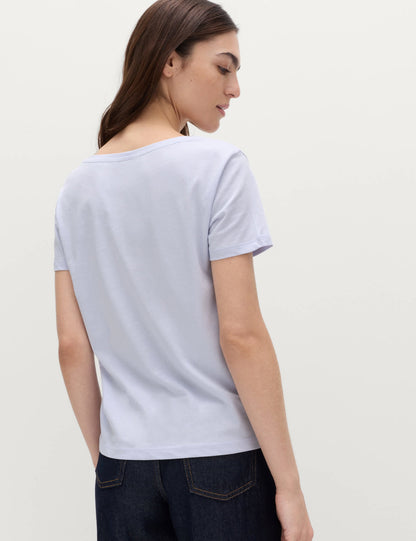 Pamuklu V Yaka T-shirt
