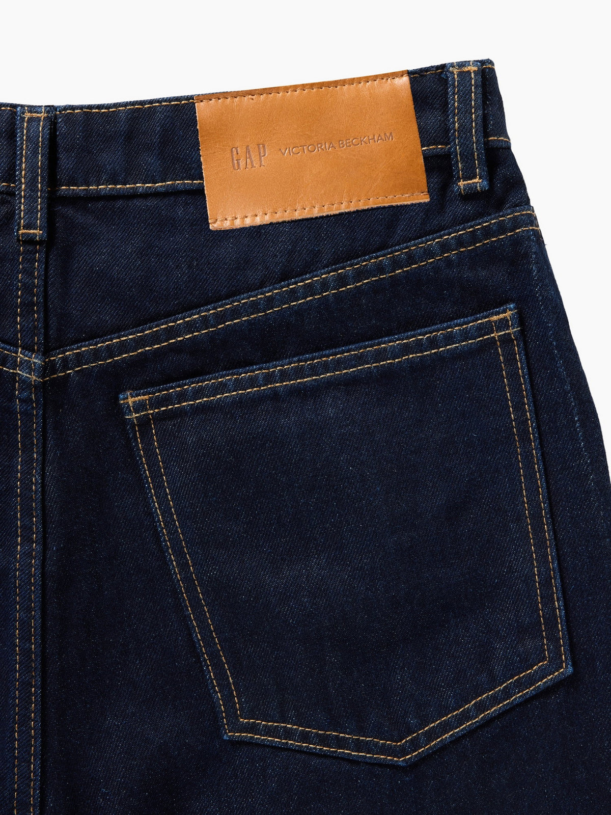 Koyu Mavi Gap × Victoria Beckham High Rise Straight Jean Pantolon