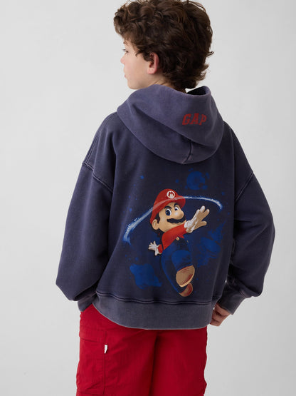 Lacivert Süper Mario Vintagesoft Sweatshirt