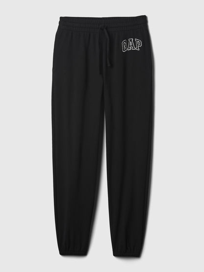Siyah Gap Logo Jogger Havlu Kumaş Eşofman Altı