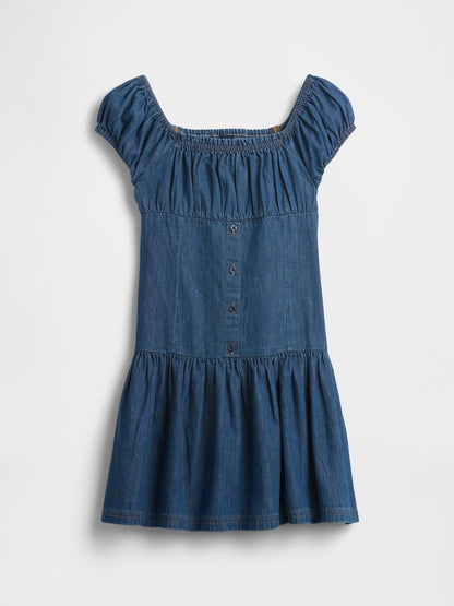 Mavi Denim Drop-waist Elbise