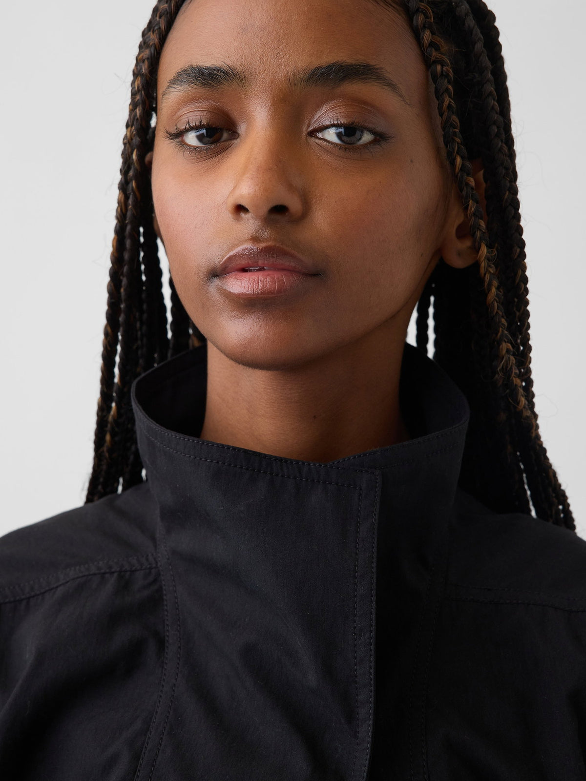 Bej Poplin Oversized Anorak Ceket