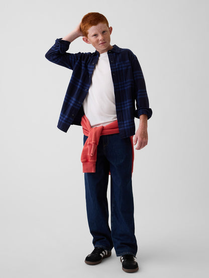 Koyu Mavi Baggy Jean Pantolon
