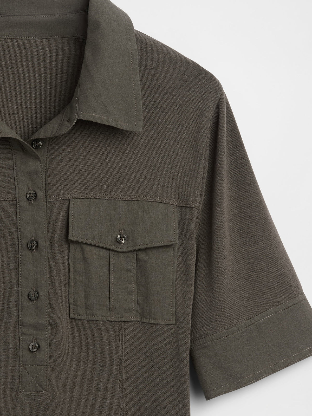 Haki Modern Elbow-sleeve Utility T-shirt
