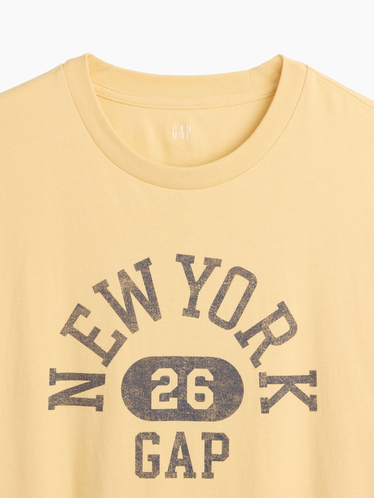 Sarı Everyday Soft Relaxed Grafik T-shirt