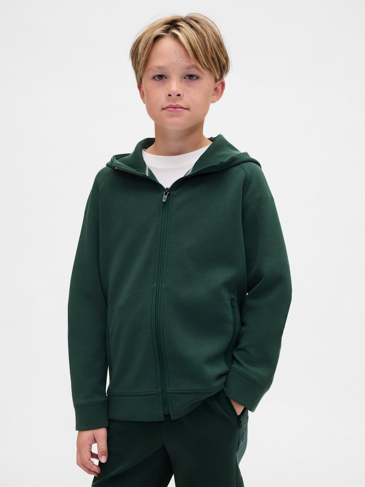 Yeşil Gapfit Teknolojik Fermuarlı Sweatshirt