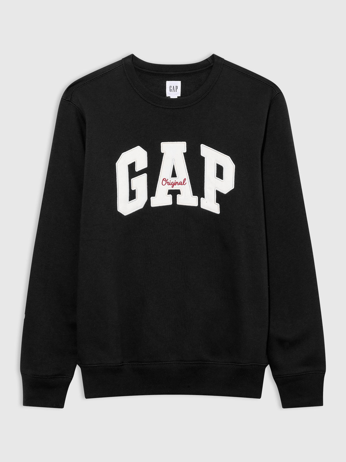 Koyu Gri Gap Logo Bisiklet Yaka Sweatshirt