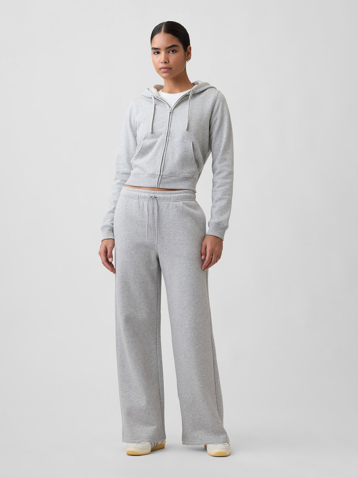 Gri Gap Grafik Straight-leg Eşofman Altı