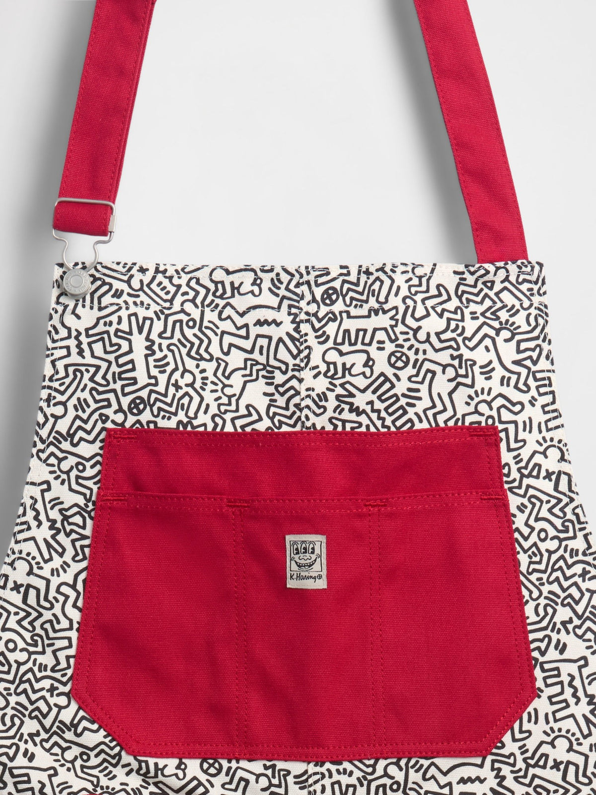 Beyaz Keith Haring Kanvas Önlük