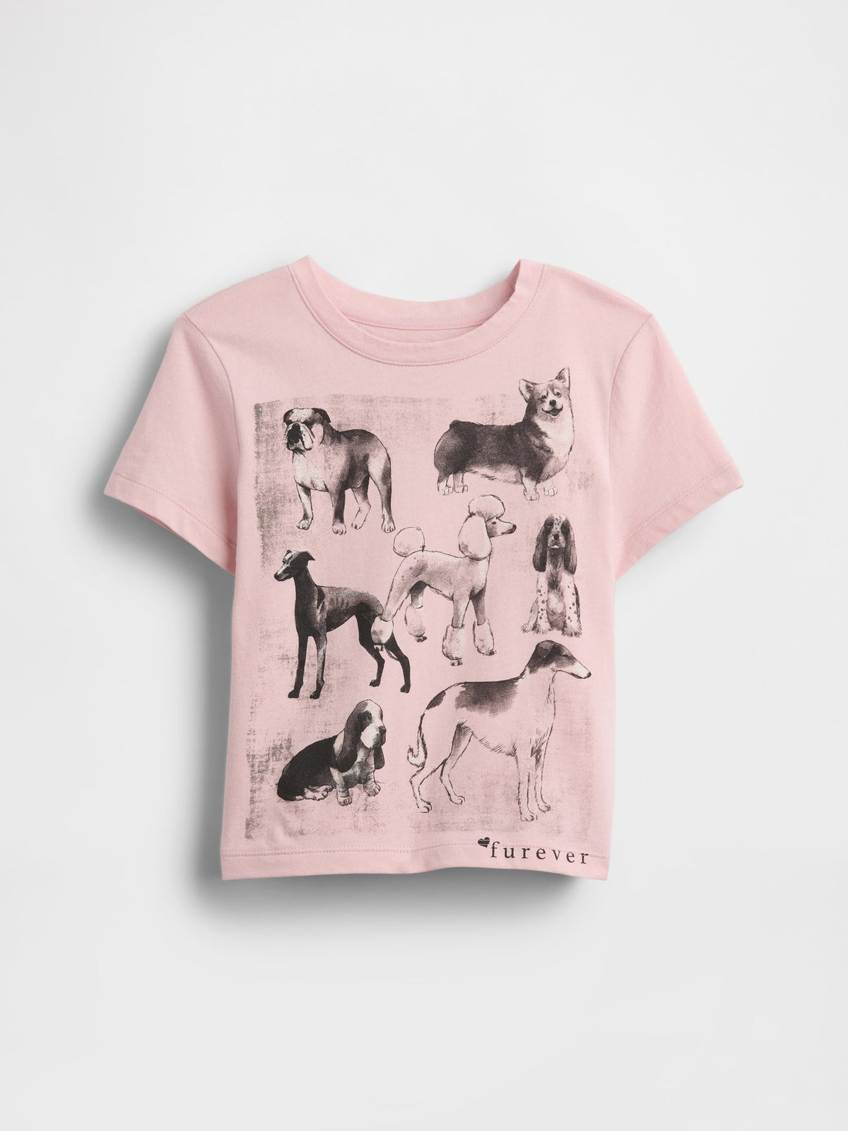 Pembe Grafik Baskılı T-shirt