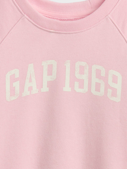 Beyaz Fransız Havlu Kumaş Kısa Kol Sweatshirt