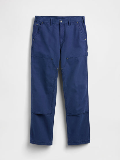Kobalt Mavisi '90s Loose Kanvas Double-knee Carpenter Pantolon
