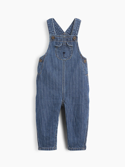 Mavi Denim Çizgili Brannan Bear Tulum