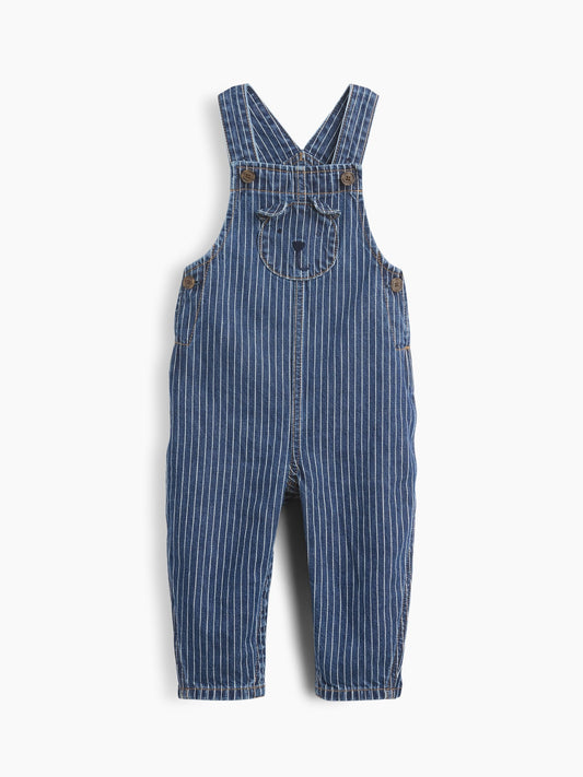 Mavi Denim Çizgili Brannan Bear Tulum