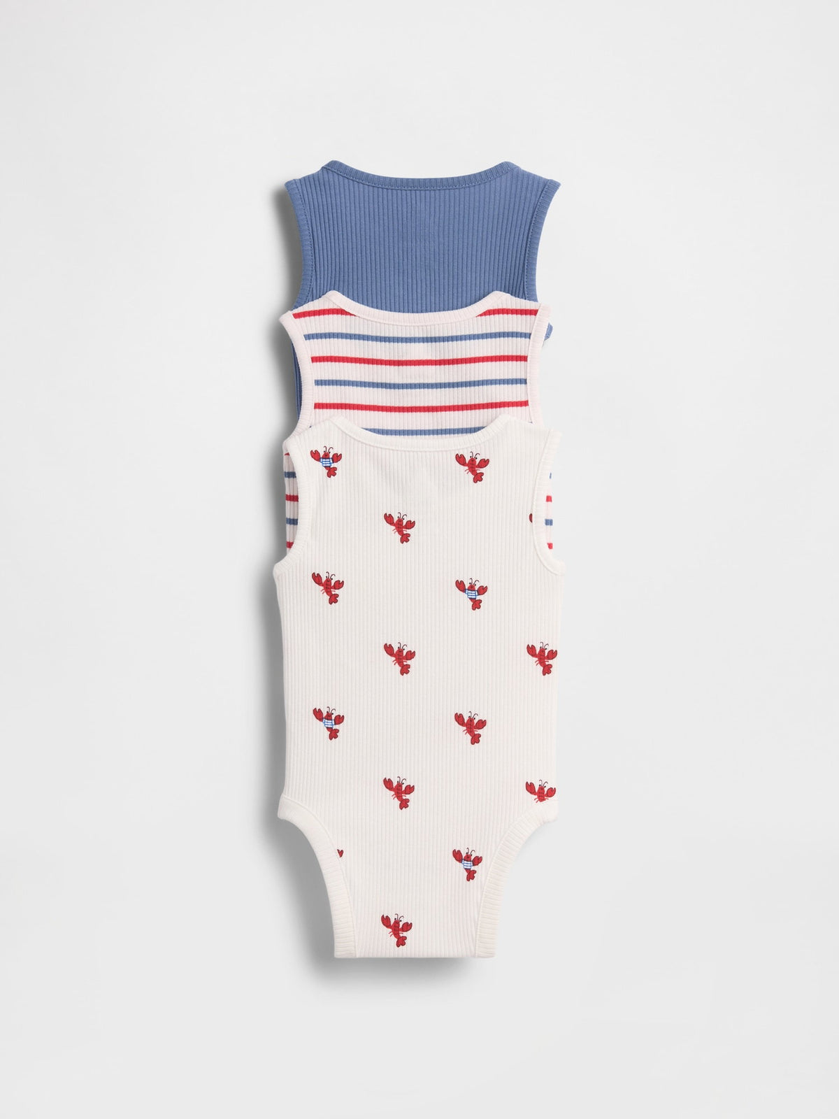 Çok Renkli First Favorites Tinyrib Cepli Kolsuz Bodysuit (3’lü)