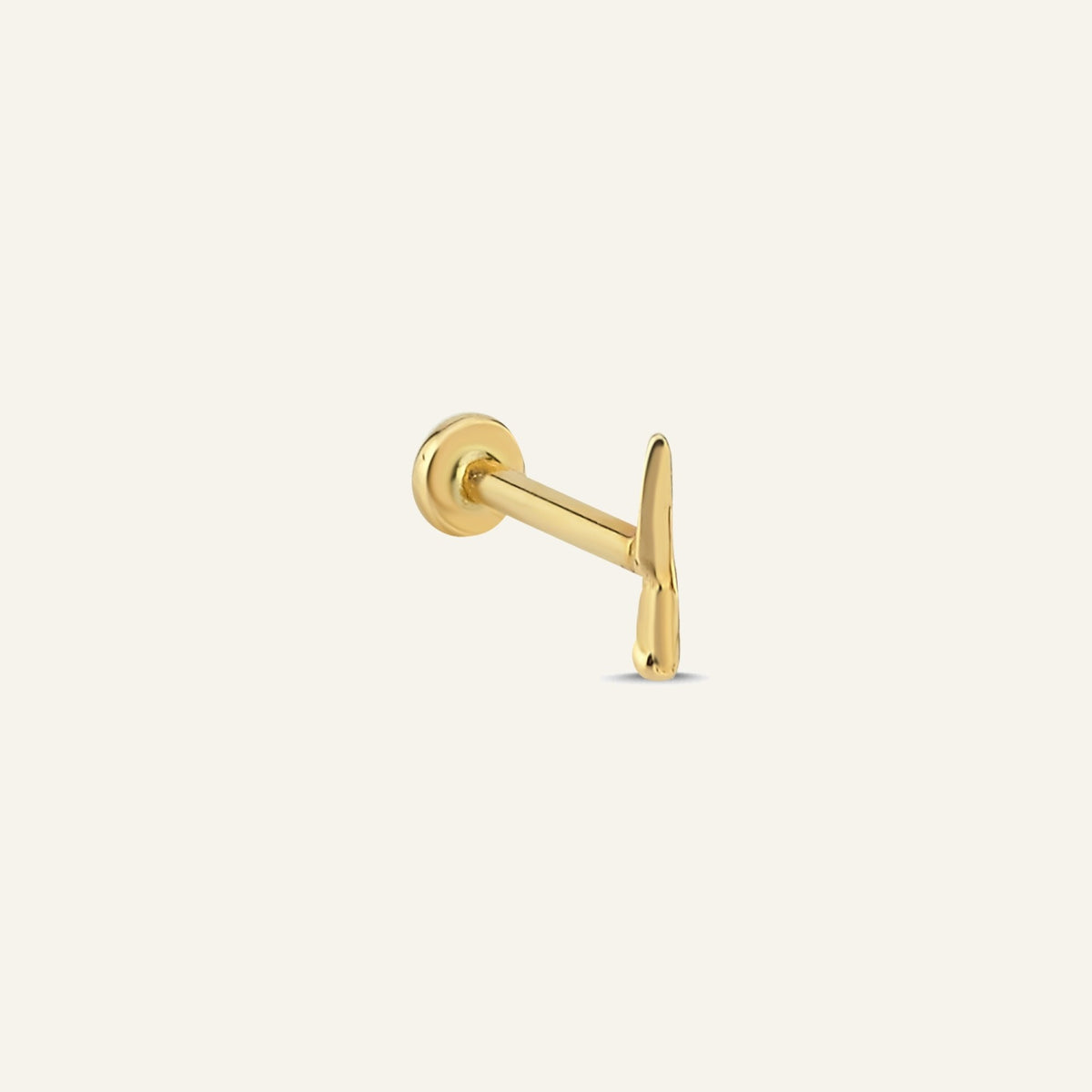 Bıçak Figürlü Altın Kulak Piercing