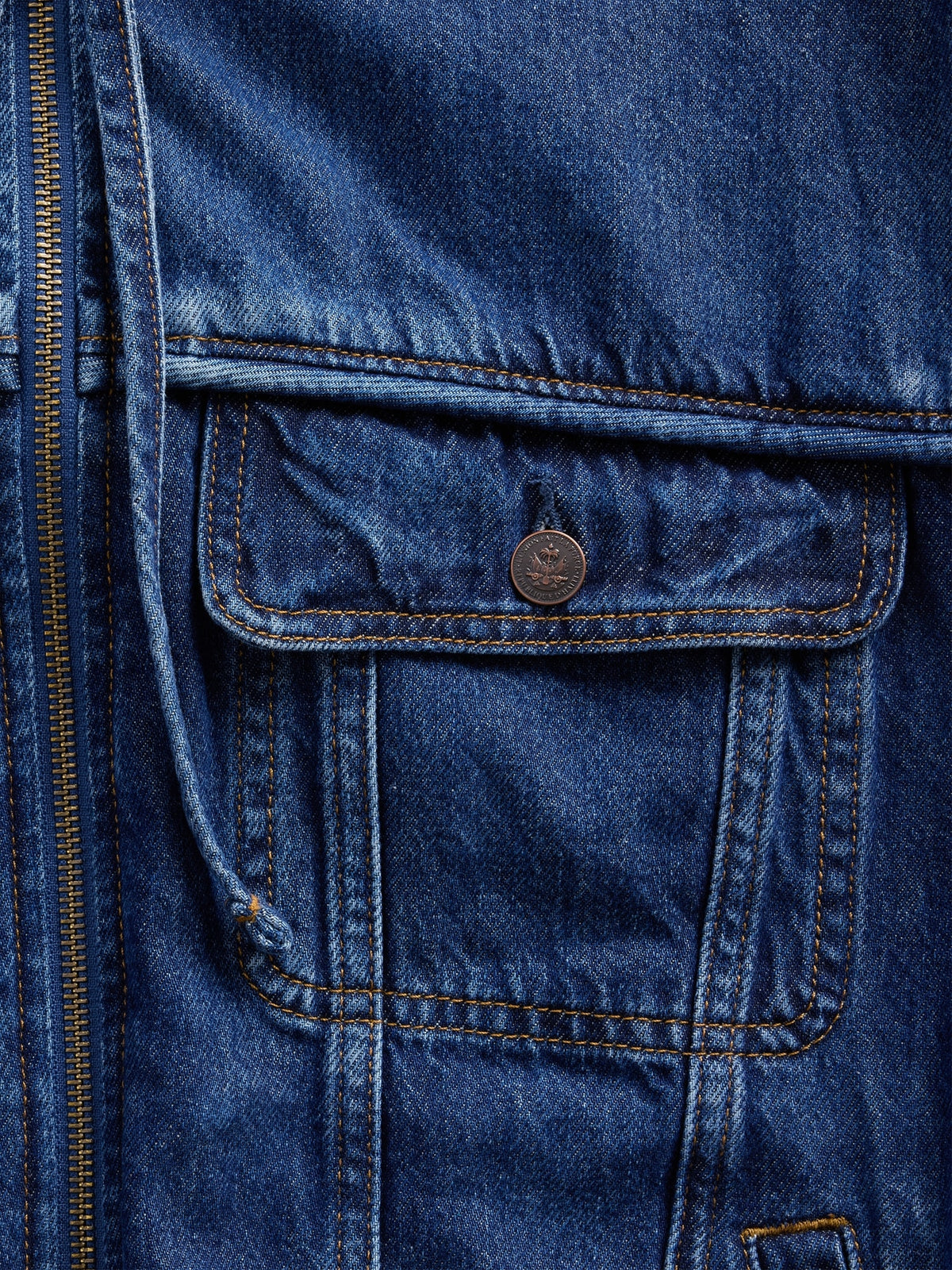 Koyu Mavi Gap × Hfr Denim Fermuarlı Sweatshirt By Daveed Baptiste