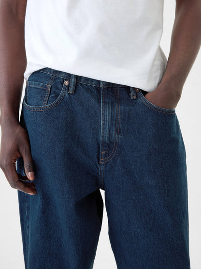 Lacivert Baggy Jean Pantolon