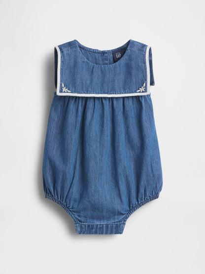 Mavi Baby Denim Sailor Bubble Bodysuit