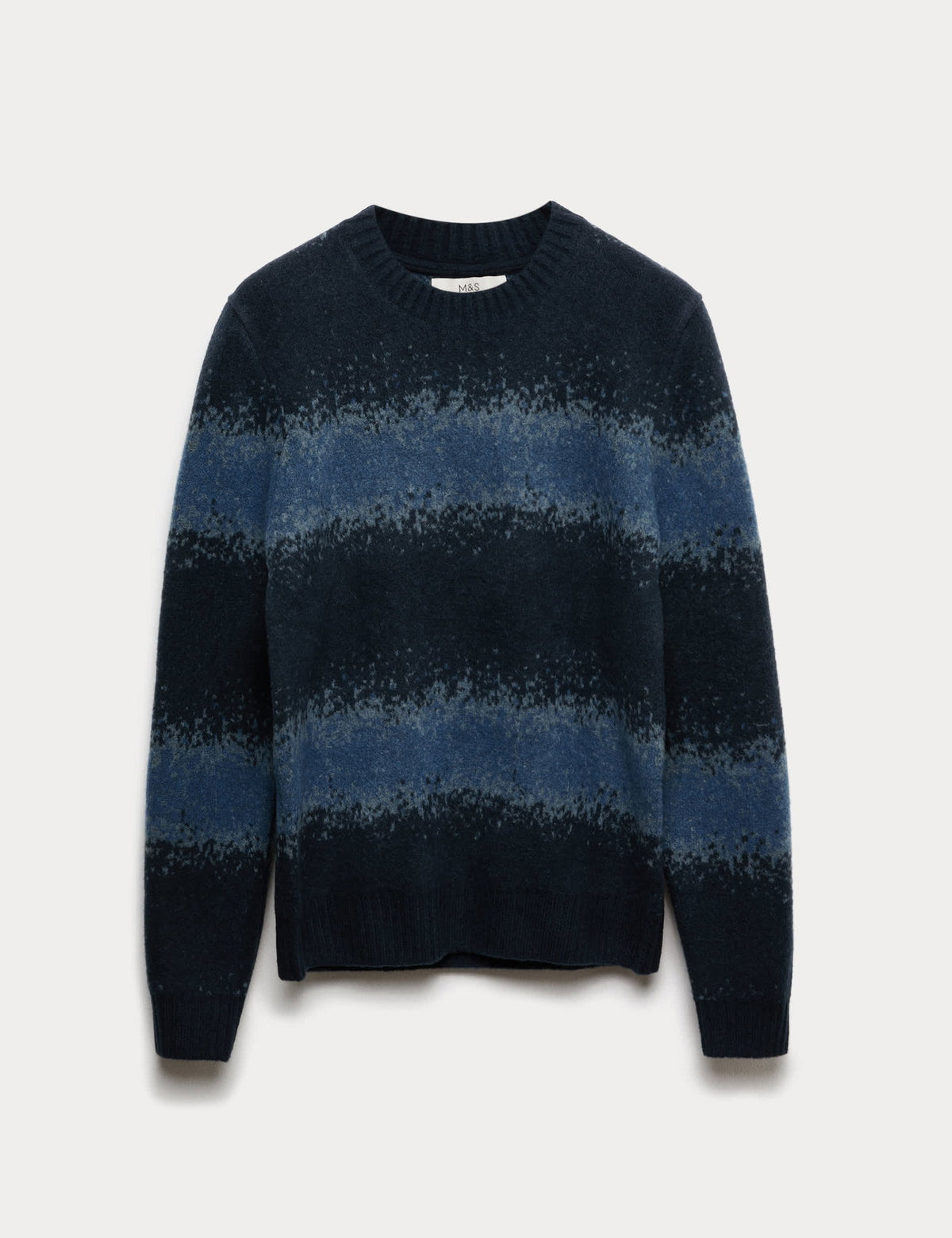 Supersoft Ombré Çizgili Bisiklet Yaka Kazak