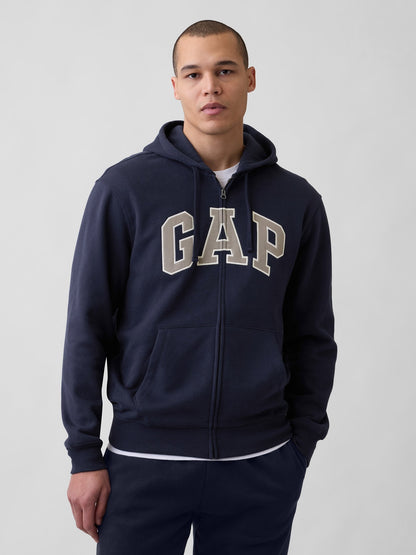 Koyu Yeşil Vintagesoft Arch Logo Tam Fermuarlı Sweatshirt