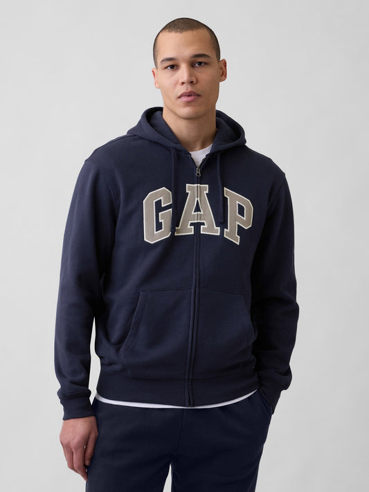 Koyu Yeşil Vintagesoft Arch Logo Tam Fermuarlı Sweatshirt