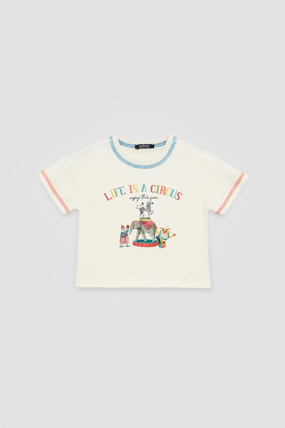 Erkek Bebek Ekru Tshirt