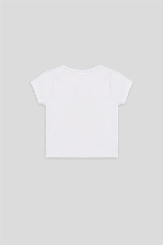 Kız Bebek Beyaz Tshirt