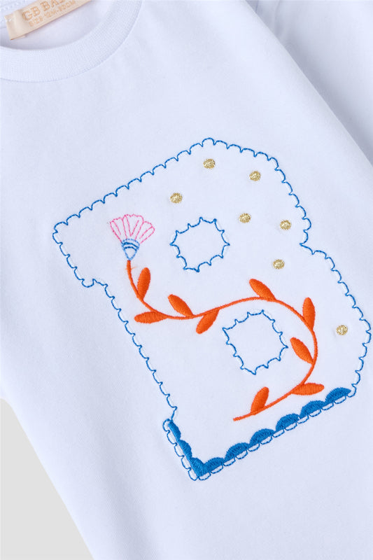 Kız Bebek Beyaz Tshirt