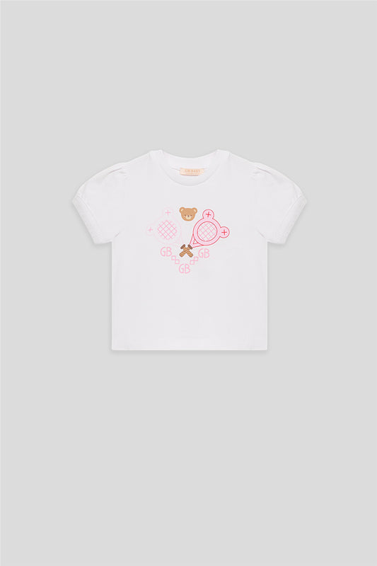 Kız Bebek Beyaz Tshirt