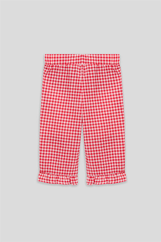 Kız Bebek Ekose Pantolon