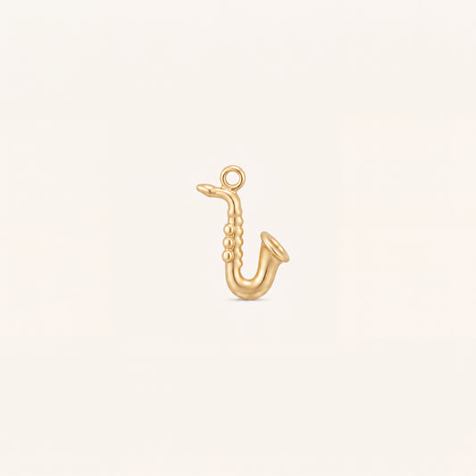 Gold Note Saksafon Figürlü Altın Charm
