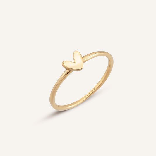 Heartstring Kalp Figürlü Altın Yüzük