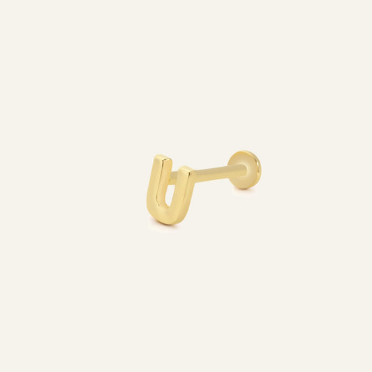U Harf Altın Kulak Piercing