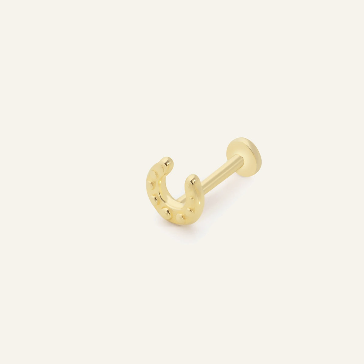 Pointy Horseshoe At Nalı Figürlü Altın Kulak Piercing