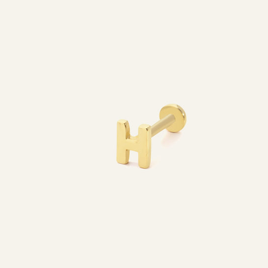 H Harf Altın Kulak Piercing
