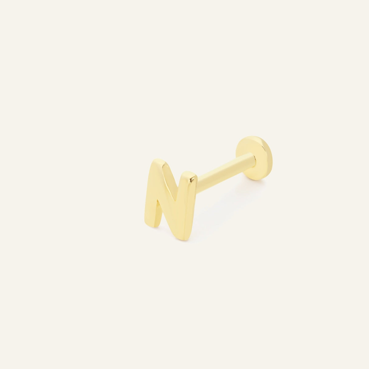 N Harf Altın Kulak Piercing