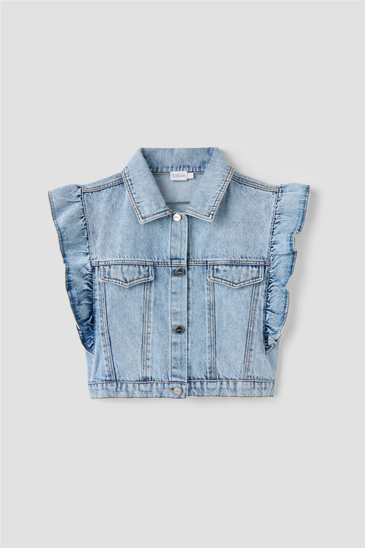 Kız Çocuk Denim Yelek