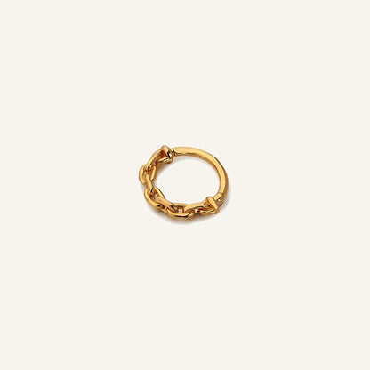 Linkform Zincir Figürlü Altın Halka Helix Piercing