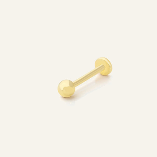 Loserik Top Figürlü Taşsız Altın Kulak Piercing