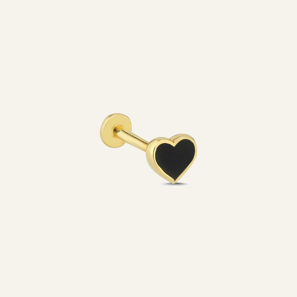 Loveberry Black Kalp Figürlü Altın Kulak Piercing