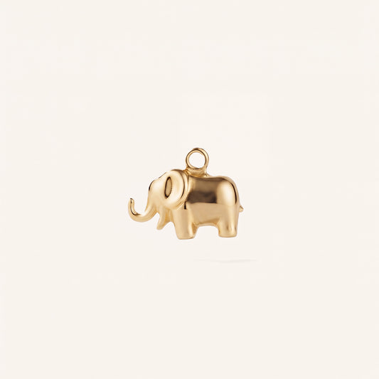 Majestic Elephant Fil Figürlü Altın Charm
