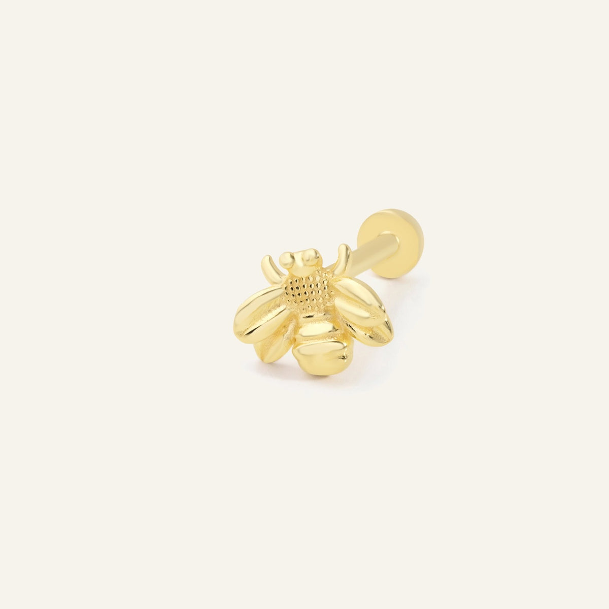 Lucky Arı Figürlü Altın Kulak Piercing