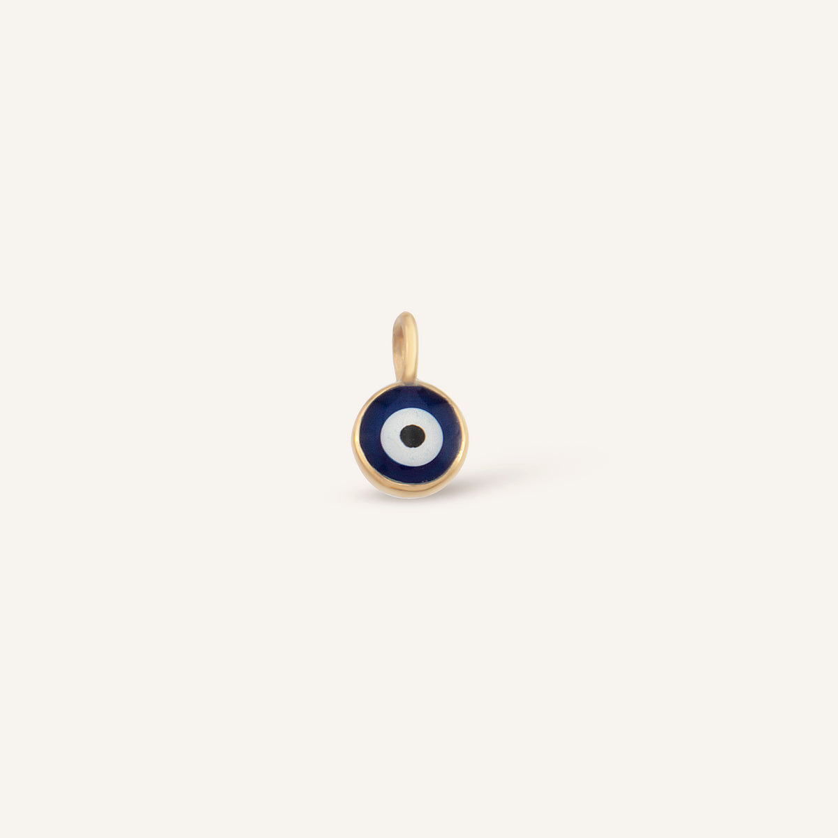 Mini Evil Eye Nazar Boncuğu Mineli Altın Charm