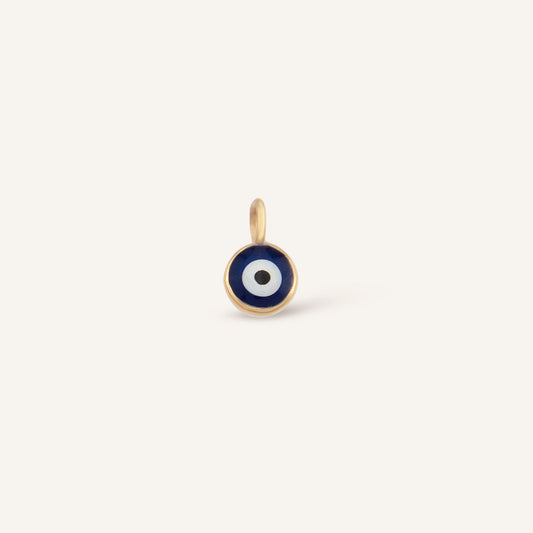 Mini Evil Eye Nazar Boncuğu Mineli Altın Charm