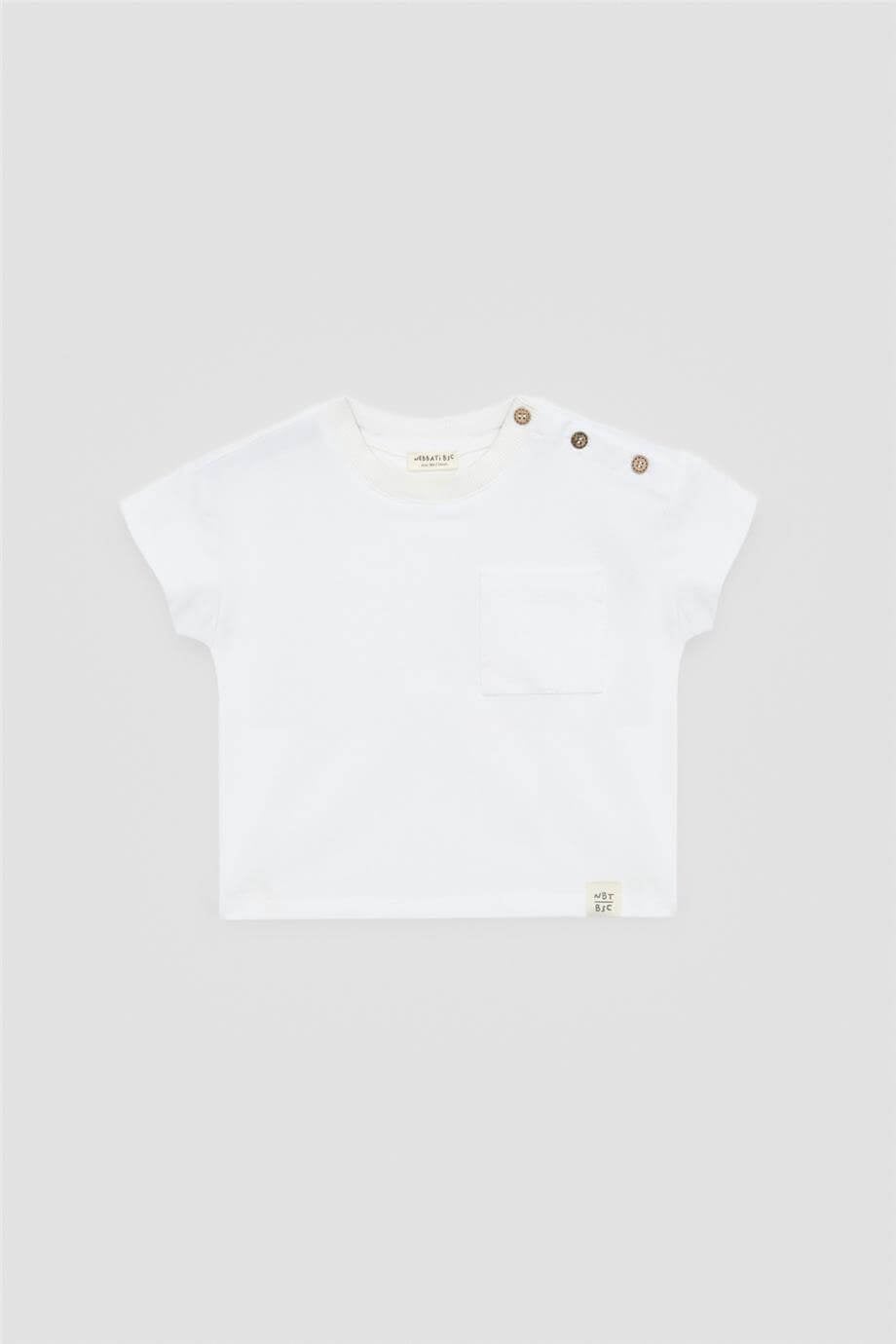 Erkek Bebek Beyaz Tshirt