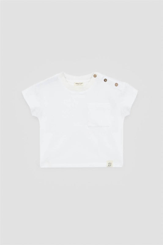 Erkek Bebek Beyaz Tshirt