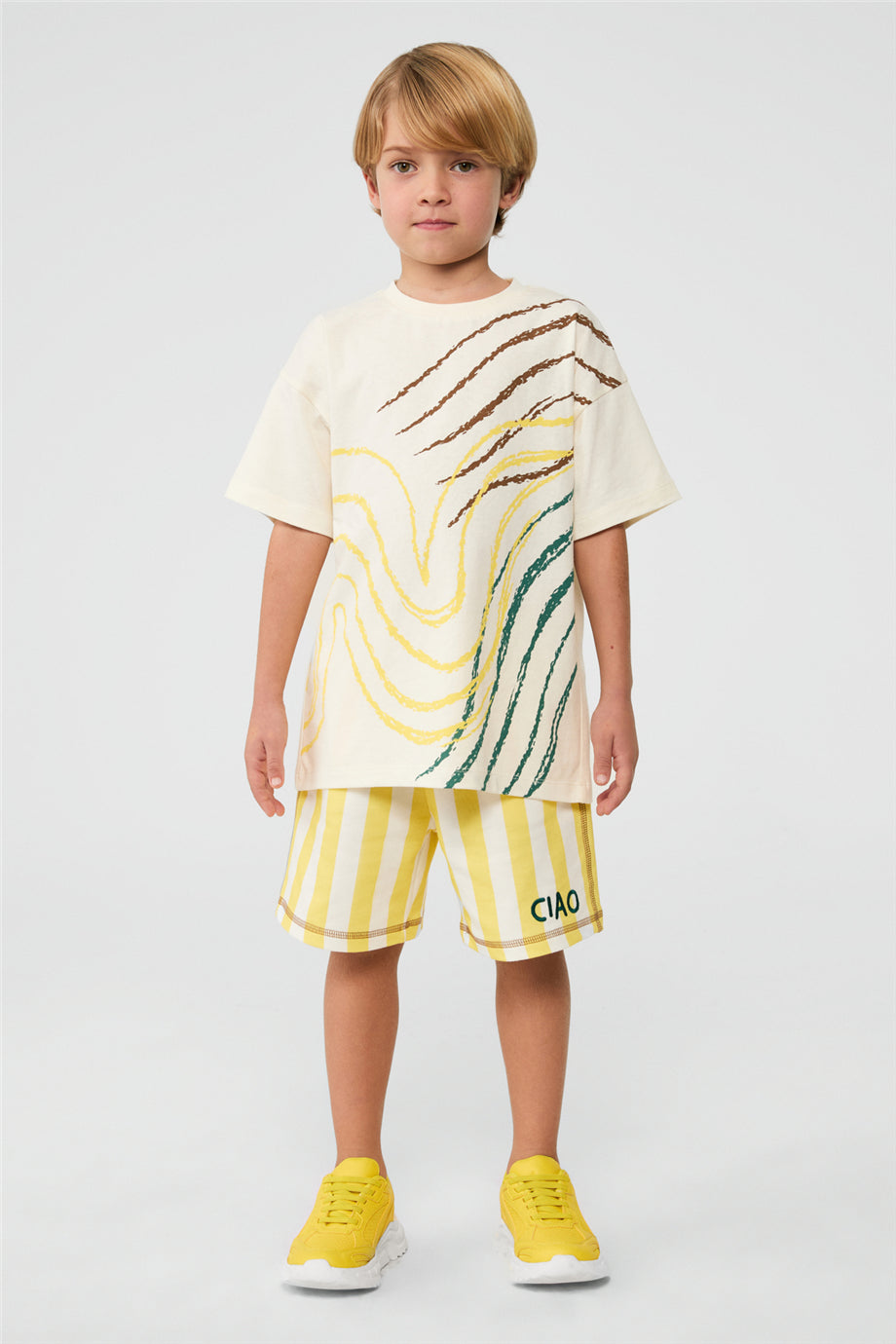 Erkek Çocuk Ekru Tshirt